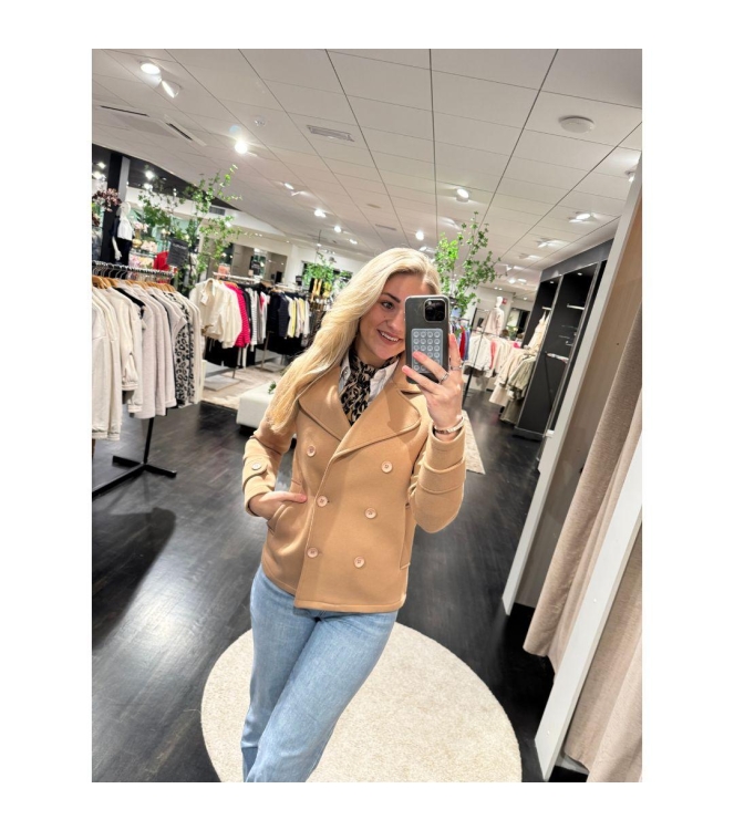 St Barth Woman Women Jacket Scuba 830 Camel