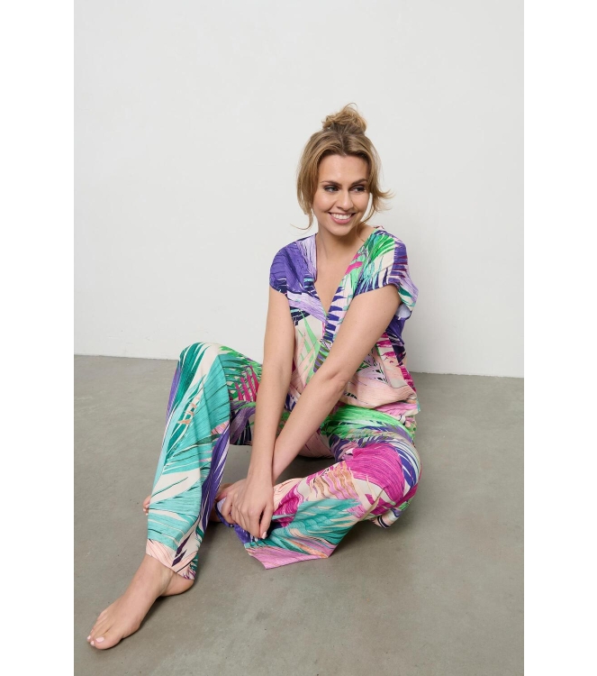 Co Woman ELVIRA MULTI LEAF 44095 nt-turquoise multi