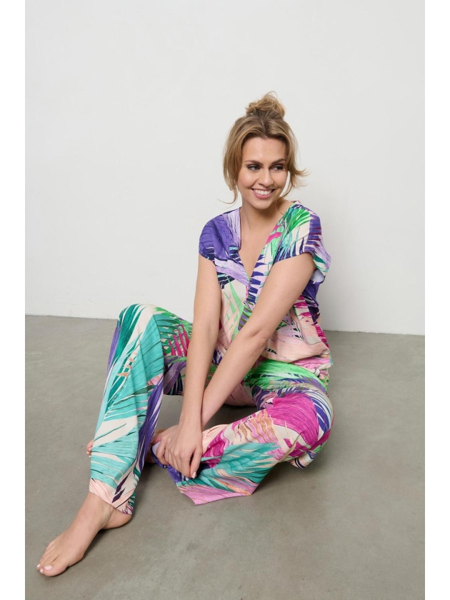 Co Woman JULIE MULTI LEAF 44095 nt-turquoise multi