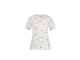 Fabienne Chapot Phill V-neck Pink Flower T-shirt 0053 Cream White/Pink