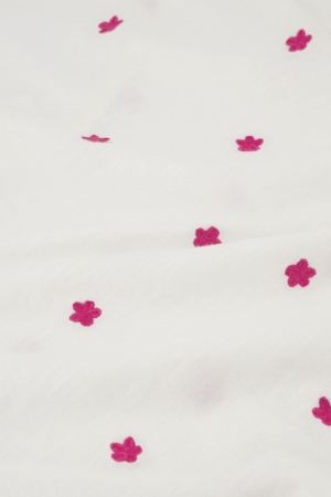 Fabienne Chapot Phill V-neck Pink Flower T-shirt 0053 Cream White/Pink