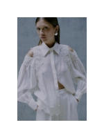 Copenhagen Muse Shirt with lace Jet Stream