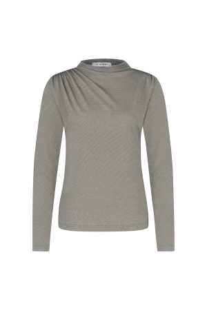 In Shape Tshirt Tess Lurex Taupe combi