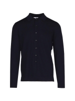 Born with Appetite Domar Polo Cardigan Merino  12gg 290 Navy