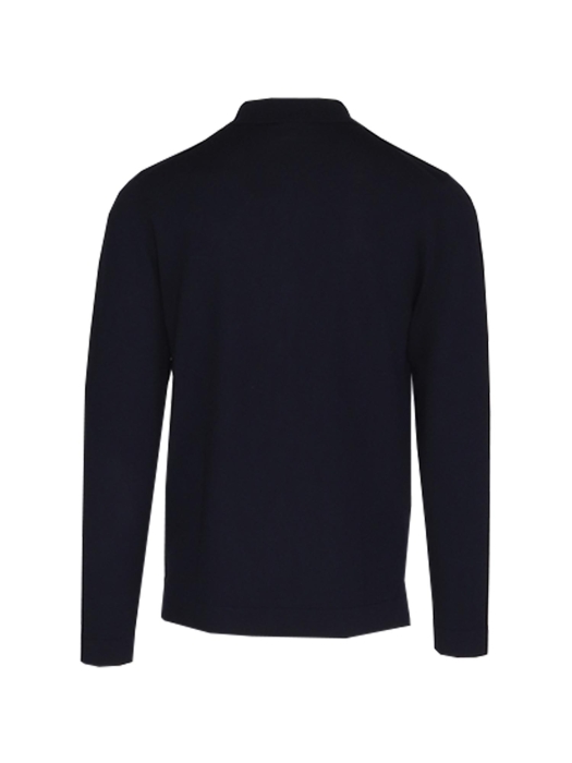 Born with Appetite Domar Polo Cardigan Merino  12gg 290 Navy