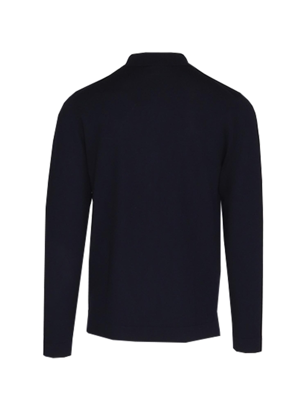 Born with Appetite Domar Polo Cardigan Merino  12gg 290 Navy