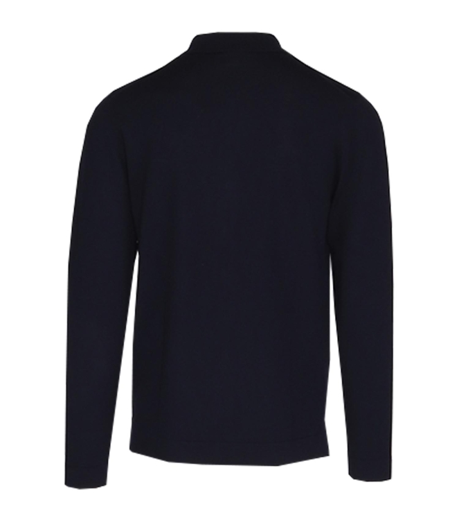 Born with Appetite Domar Polo Cardigan Merino  12gg 290 Navy