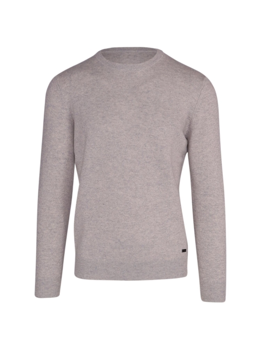 Born with Appetite Axl R-neck Pullover Light Merino 186 Feather grey