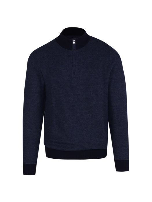 Born with Appetite Dun Half Zip Pullover 290 Navy