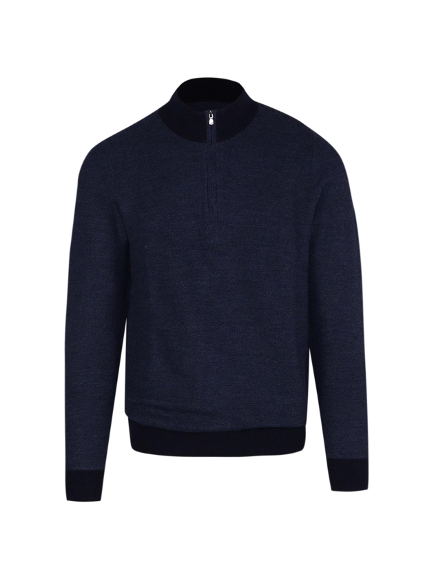 Born with Appetite Dun Half Zip Pullover 290 Navy