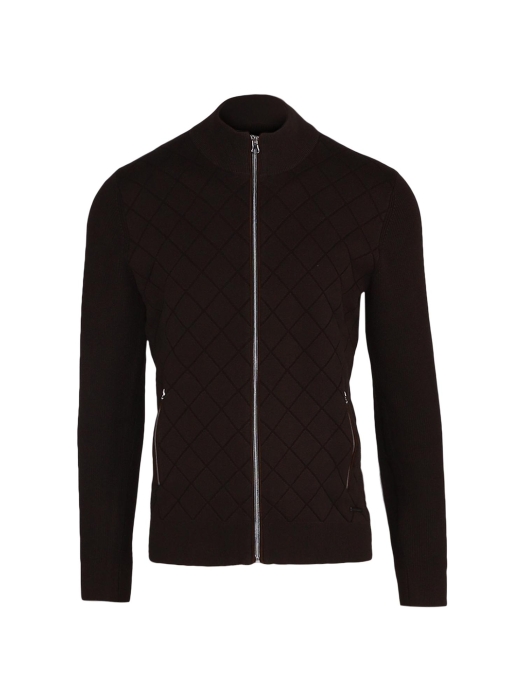 Scotland Blue Ruwen Full Zip Cardigan 373 Wood