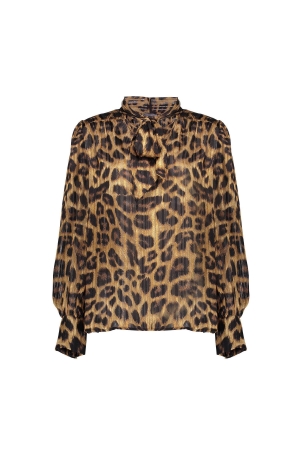 Geisha Animal print blouse 999 black/camel