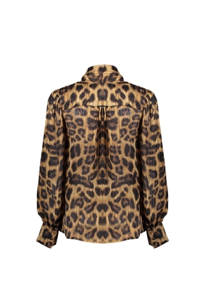 Geisha Animal print blouse 999 black/camel