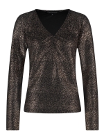 Tramontana Top V- Neck Gold Sparkle 9000 Black