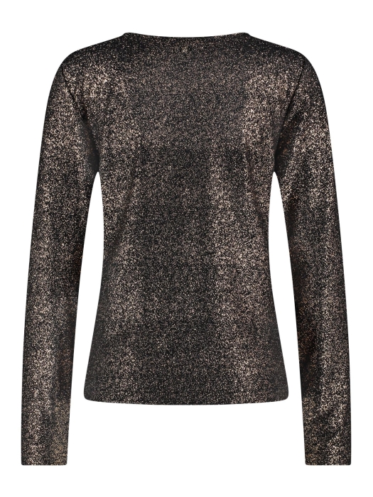 Tramontana Top V- Neck Gold Sparkle 9000 Black