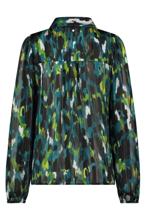 Tramontana Blouse Autumn Brushes 099991-Print petrol