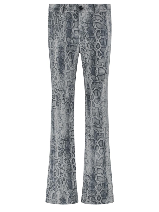 Tramontana Trousers Suedine Grey Snake 009997-Print grey