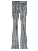 Tramontana Trousers Suedine Grey Snake 009997-Print grey