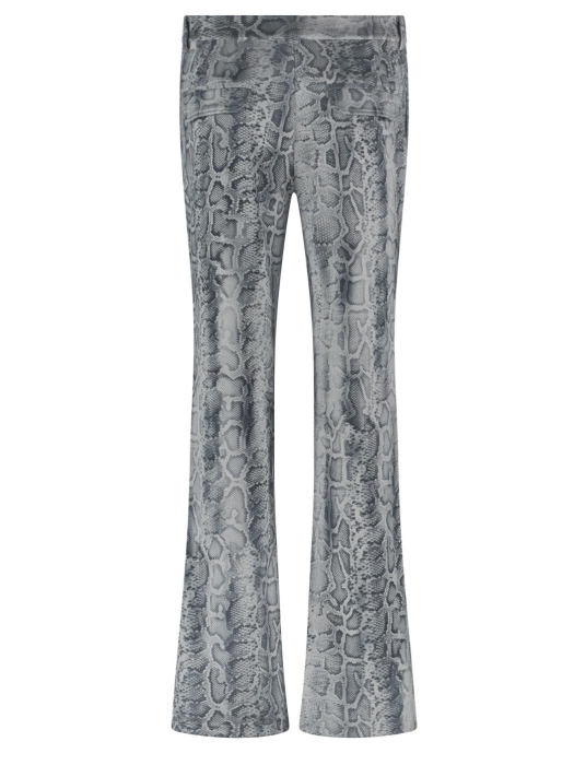 Tramontana Trousers Suedine Grey Snake 009997-Print grey