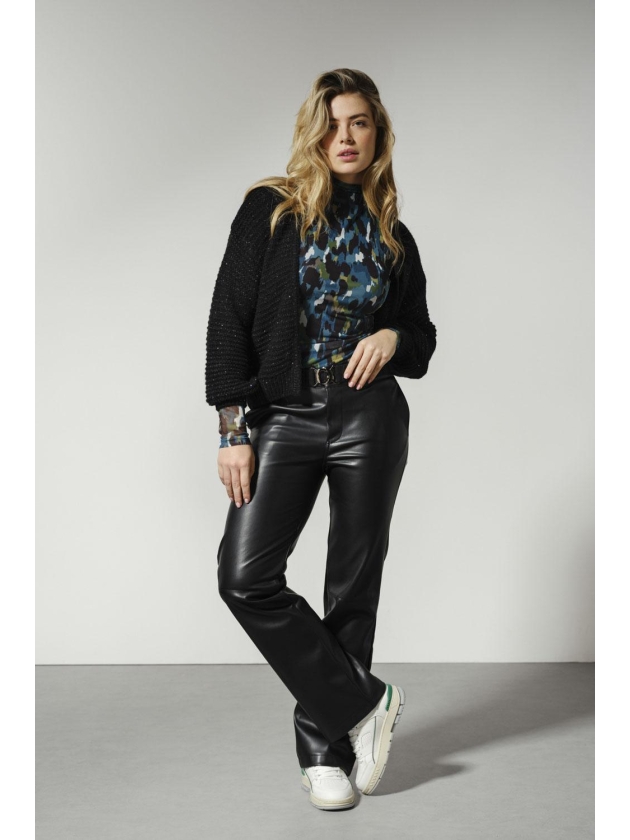 Tramontana Trousers PU Suedine Detail 009000 Black
