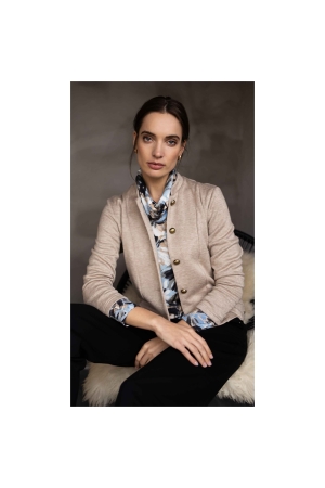 Sarto Fashion Jacket stand-up collar k414 brown