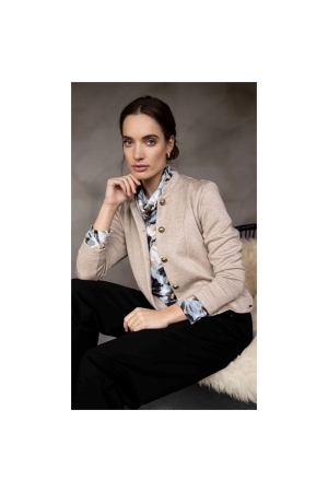 Sarto Fashion Jacket stand-up collar k414 brown