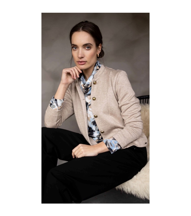 Sarto Fashion Jacket stand-up collar k414 brown