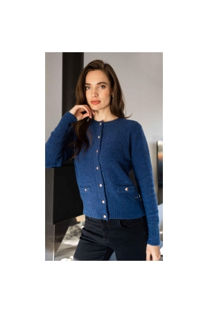 Sarto Fashion Cardigan o-neck k730 blue (stone jeans)