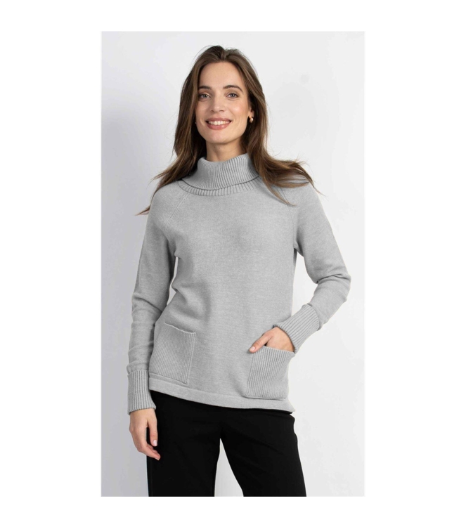 Sarto Fashion Pullover rollcollar k137 grey (pearl grey mel.)