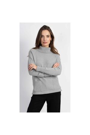 Sarto Fashion Pullover rollcollar k137 grey (pearl grey mel.)