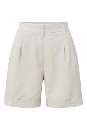 Yaya High waist bermuda short with 44500 Moonstuck grey