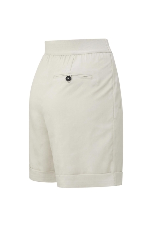 Yaya High waist bermuda short with 44500 Moonstuck grey