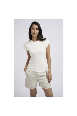 Yaya High waist bermuda short with 44500 Moonstuck grey