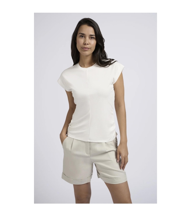Yaya High waist bermuda short with 44500 Moonstuck grey