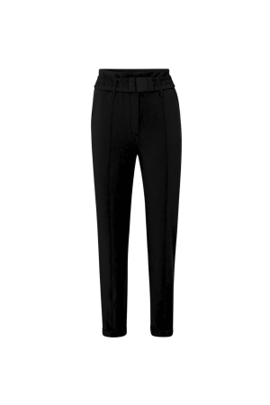 Yaya Woven high waist trousers with 00001 Black