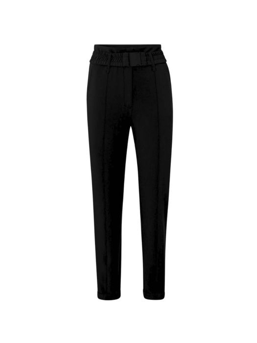 Yaya Woven high waist trousers with 00001 Black