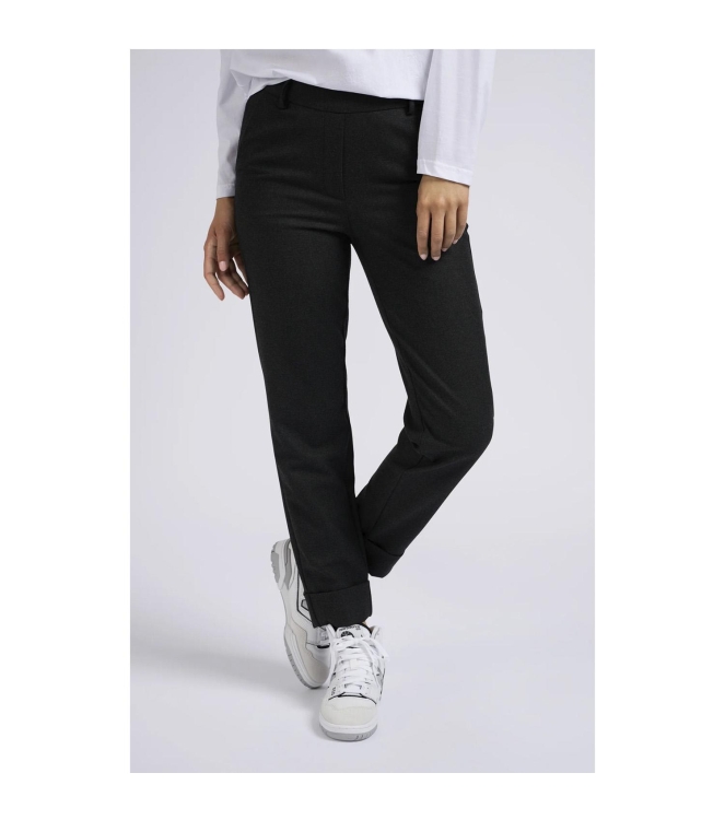 Yaya Pantalon with elastic waist Anthracite mel