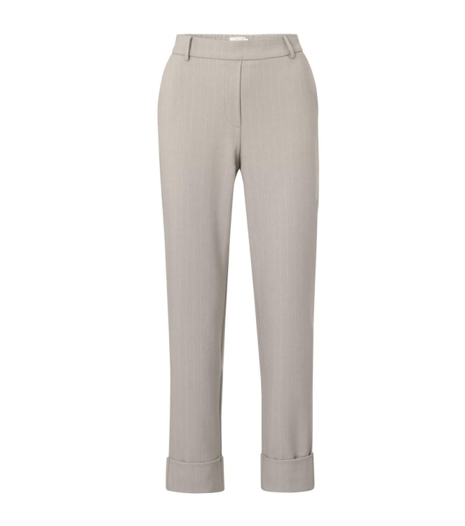 Yaya Soft pinstripe pantalon with s 500001 Dove grey dessin