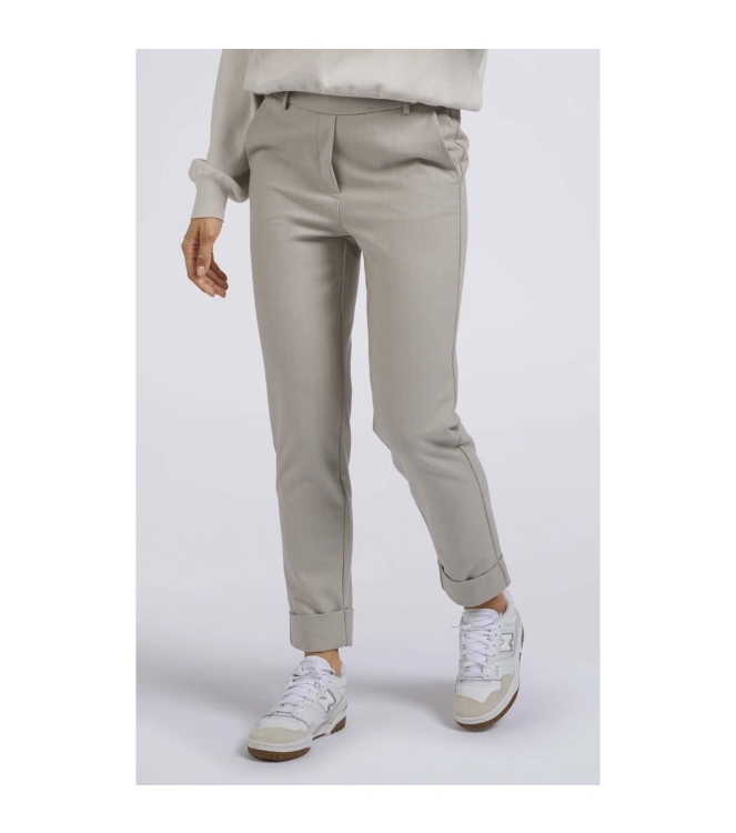 Yaya Soft pinstripe pantalon with s 500001 Dove grey dessin