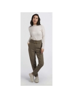 Yaya Woven high waist trousers with 81304 Falcon brown