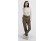 Yaya Woven high waist trousers with 81304 Falcon brown