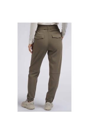 Yaya Woven high waist trousers with 81304 Falcon brown