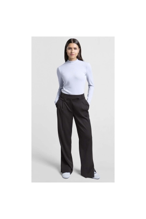 Yaya wide leg trousers with pocket 999442 Anthracite mel