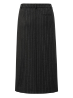 Yaya Soft woven pinstripe midi skir 999441 Anthracite dessin