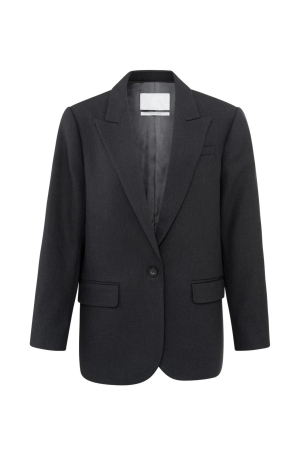 Yaya Wool mix oversized blazer 999442 Anthracite mel