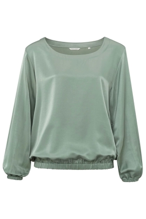 Yaya Woven blouson top 99956 Jade green
