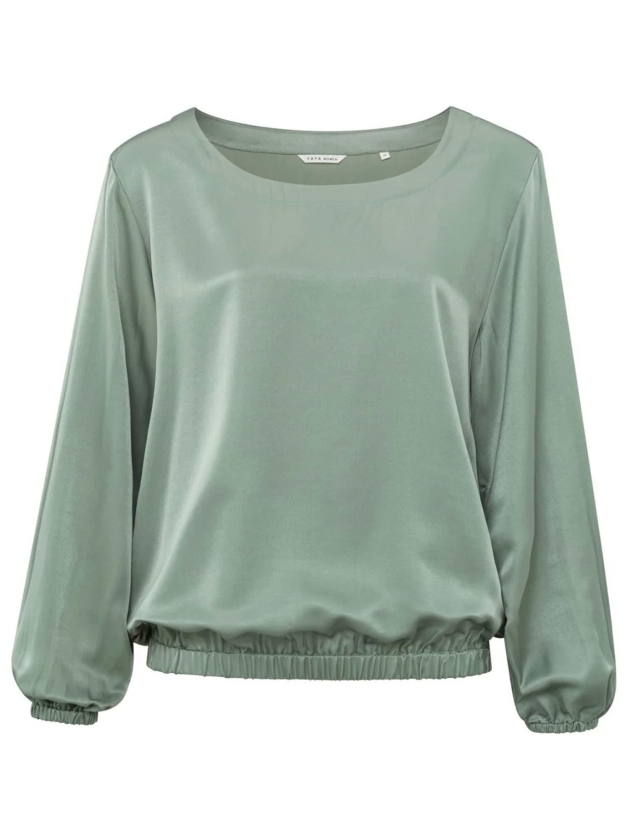 Yaya Woven blouson top 99956 Jade green
