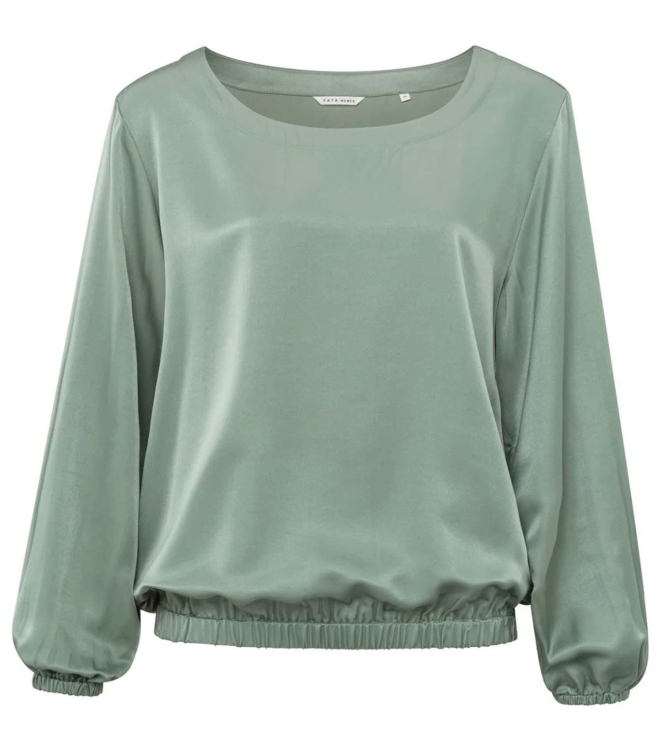 Yaya Woven blouson top 99956 Jade green