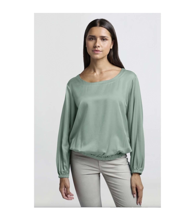Yaya Woven blouson top 99956 Jade green