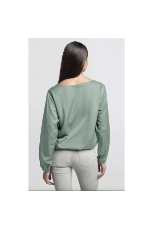 Yaya Woven blouson top 99956 Jade green